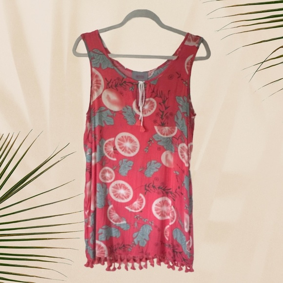 ๐ด ForCynthia Beach Swim Coverup Pink Floral, Size S - Picture 3 of 8